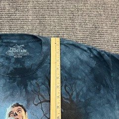THE MOUNTAIN T-Shirt Men’s XL Teal Blue Tie-Dye Zombie Graphic Cotton