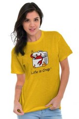 Life is Crap Funny Lobster Seafood Cookout Womens or Mens Crewneck T Shirt Tee