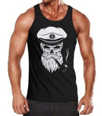Men’s Tank Top Skull Captain Skull Bard Hipster Sailor Neverless®