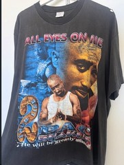 2Pac All Eyes On Me Double-Sided Graphic Men’s Black XL Crewneck T-Shirt