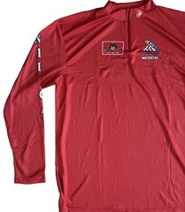 USMC Size L 26TH Marine Corps Marathon 2021 Medical Corpsman 1/4 Zip T-Shirt