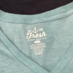 Fresh Clean Tees Black White Navy Light Blue V-Neck Short Sleeve T-Shirt XL