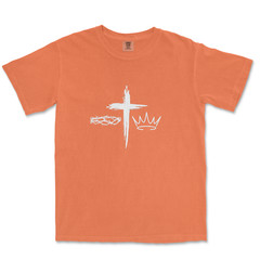 Cross With Crowns Shirt Christian Shirts for Men Graphic Jesus Shirts For Men