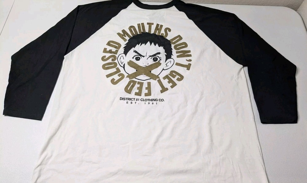 D-81 Shirt Men’s 3X Graphic Closed Mouth Don’t Get Fed 3/4 Sleeve