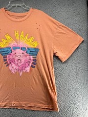 Van Halen Live 1982 Tour Tee Mens L Distressed Band T-Shirt Concert Vintage Look