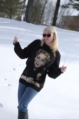 Mommie Dearest Boardroom Face Sweater Cotton / Poly Blend Camp Faye Dunaway