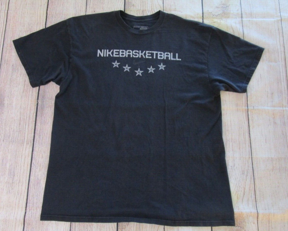 Nike Basketball REPRESENT Black Short Sleeve Double Graphic T-Shirt Mens 2XL