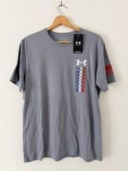 Under Armour Red White Blue Freedom Gray T-shirt NWT Men’s Large