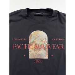 PacSun Mens Pacific Sunwear 1980 Renaissance Graphic T-Shirt XL Box Fit Black