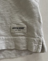 Life is Good Fishing Hooks Lures Tackle Grey T Shirt Sz M