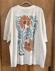 Asos Design Men’s Oversized T-Shirt Tee Floral Graphic Off White Size 4XL NEW