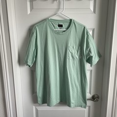 Greg Norman Men’s XL Mint Green Pocket T-Shirt Shark Logo SS Excellent