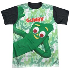 Gumby Gumbyflage Adult Halloween Costume T Shirt (Black Back), S-3XL