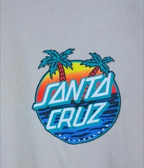 The Original SANTA Cruz SKATEBOARD T-Shirt Short Sleeve Size M Medium Beige