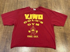 YIWO Gold’s Gym Shirt Venice Yeah I Workout Vintage Style Crop-top Bodybuilding