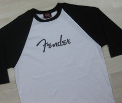 Vintage Y2K Fender Guitars Raglan T-Shirt Men’s (L) Music Band Rock n Roll