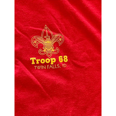 Vintage Single Stitch Twin Falls Idaho Boy Scout Troop 68 Mens XXL Made In USA