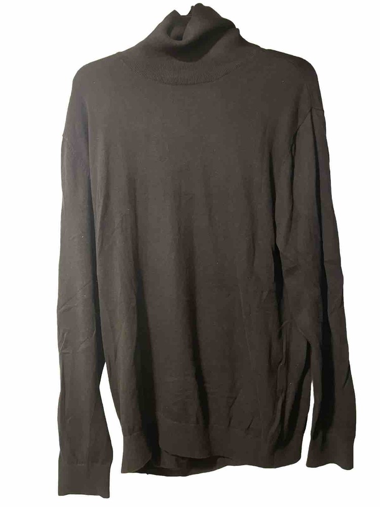 H&M Black Turtle Neck Long Sleeve Thin Material Large Mens