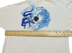 The Nike Tee Chinese Dragon Vs Tiger T-shirt Size Medium White Blue Short Sleeve