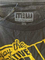 Mutant Muscle Wear Shirt Men 3X Black & Yellow Graphic Print Enjoy The Negative