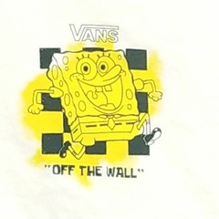 Vans SpongeBob Shirt Men Large White Long Sleeve Off The Wall Graphic Tee Cotton