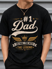 #1 Dad The Man The Myth The Legend Father’s Day Graphic T-Shirt