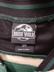 Box Lunch Jurassic Park #93 Captain Lace Up Hockey Jersey Green Adult Small