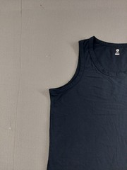 Lapasa Men Undershirt L Navy Blue Logo Crew Neck Sleeveless Pullover Tank Wear