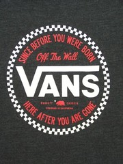 VANS Shirt Adult Medium Gray Graphic Big Logo Short Sleeve Classic Outdoor Mens