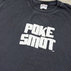 Vintage Poke Smot Tm Marijuana Tee Size XL 90s Black Tee 4:20 Cannabis