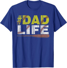 Funny Dad Life Softball Baseball Daddy Sports Father’s Day T-Shirt
