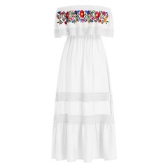 Mexican Dress for Women Floral Print Colorful Long Maxi Gowns Sleeveless Off-…