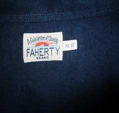 FAHERTY Blue Long Sleeve “Oxford” Shirt Men’s Size XL