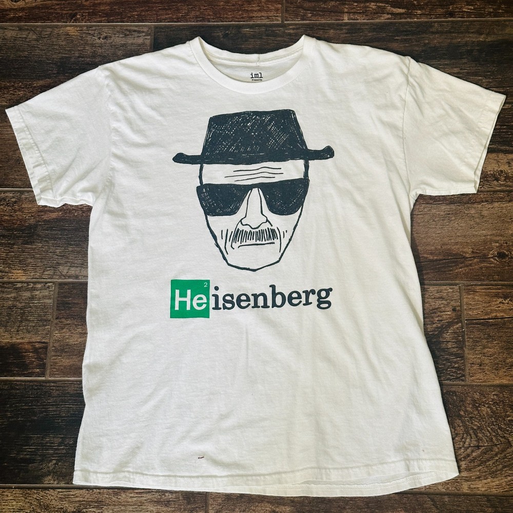Heisenberg T Shirt Men’s Large L White – Breaking Bad Graphic Tee