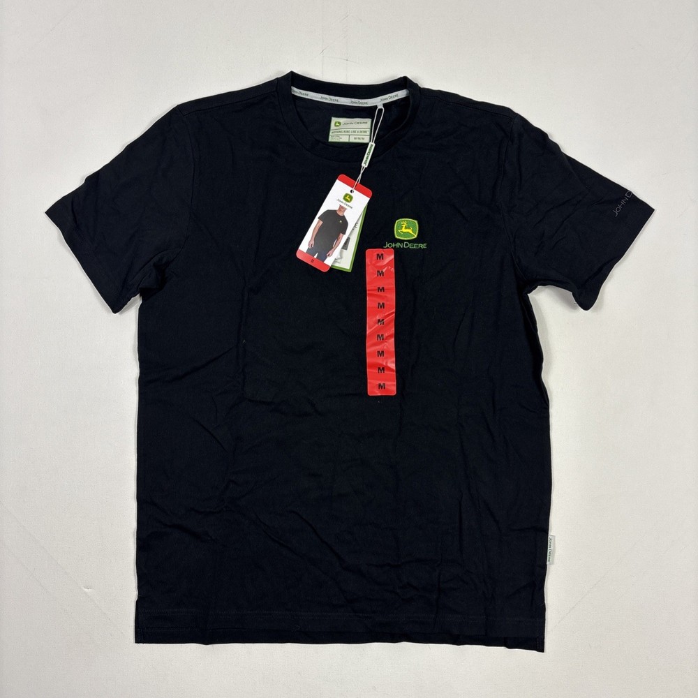 John Deere Mens Logo Tshirt Soft Black Medium