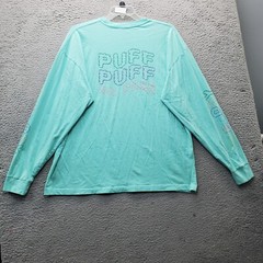 Weedsy Shirt Mens Size 2XL Multi Long Sleeve Medium Wash Crew Neck Logo Pullover