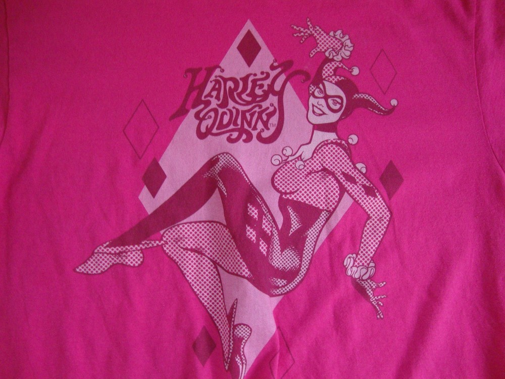 Harley Quinn DC Comics Villain Pink T Shirt Men’s Size L