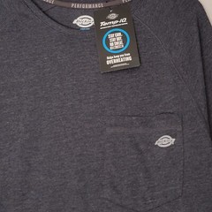 DICKIES Cooling Shirt Mens 3XL XXXL Blue Work Outdoor Long Sleeve Pocket Tee NWT
