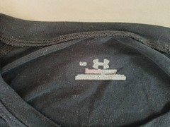 Under Armour HeatGear Black Athletic Shirt Mens Large UA Compression Workout LG