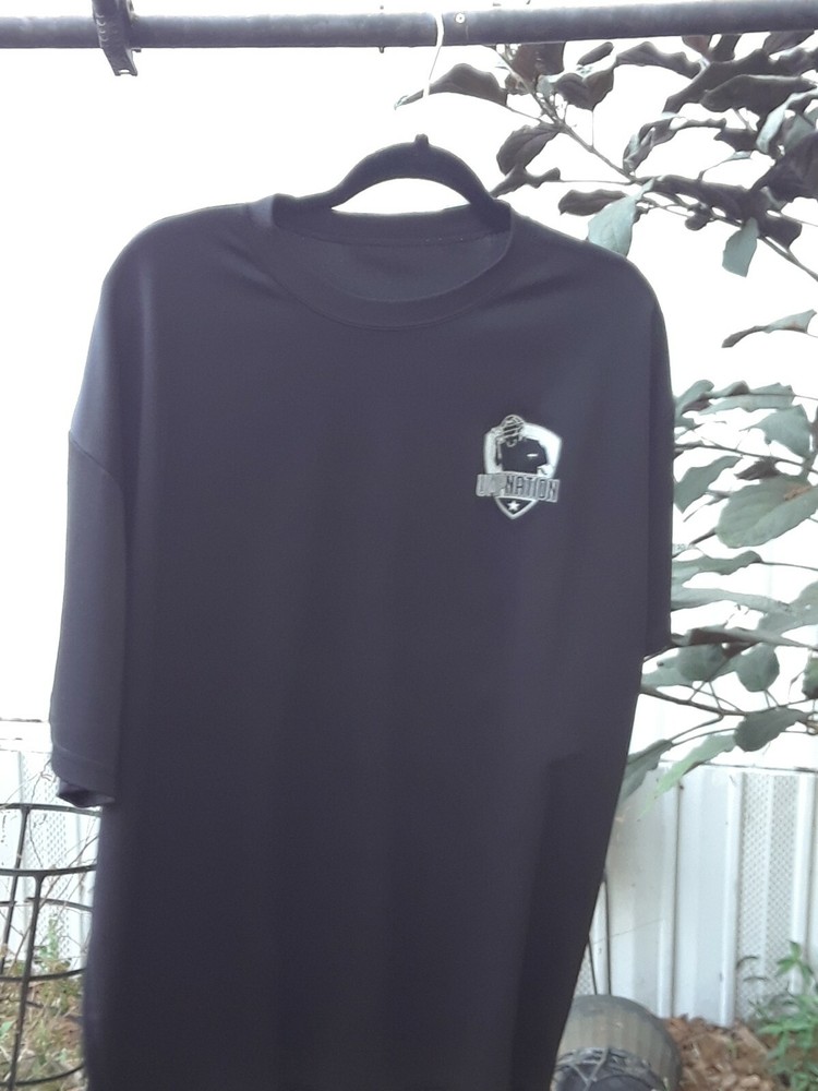 Mens T-Shirt XXL UMPNATION Black 100 % Polyester Fast Dry Lightweight