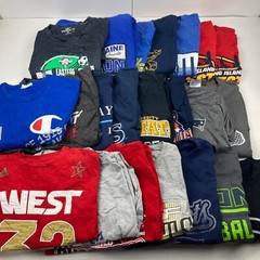 Wholesale lot of 22 Sport’s Long/Short Sleeve T-Shirts (Size in Desc)