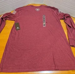 Ariat Elevated LS T-shirt Men’s M Double-Sided Est 1993 Flag USA Outdoor