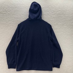 Eddie Bauer Hoodie Mens XL Blue Thermal Textured Outdoor Hiking Gorpcore Casual