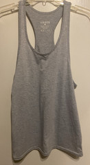 Yaker Bodybuilding Racerback Tank top Gray cotton poly blend size Small NWOT