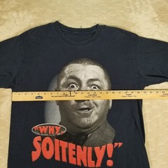 VTG Three Stooges Curly “Why Soitenly!” Shirt Cut Tag Fits M/L See Pics