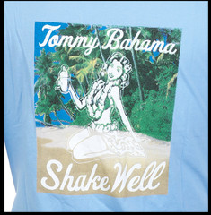 $45 TOMMY BAHAMA Sky Blue SHAKE WELL Relaxed Fit Short Sleeve T-shirt NWT