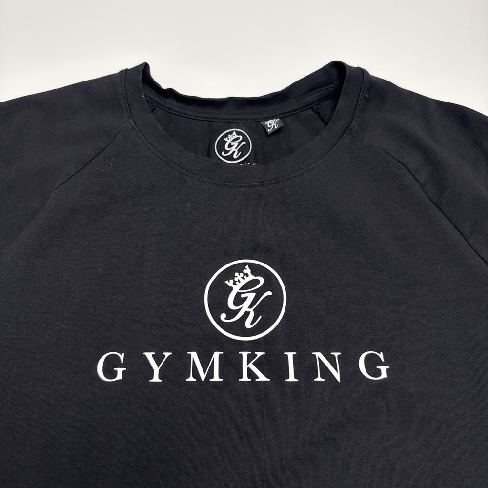 GymKing Logo T-Shirt Sz XL Men’s Black Workout Gym Hydrox Crossfit Short Sleeve