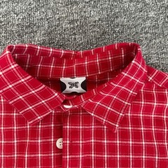 Mertra letter-printed checked shirt – loose-fitting casual short-sleeved shirt