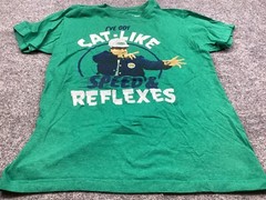Tommy Boy T Shirt Mens Small Green I’ve Got Cat Like Speed Reflexes Graphic