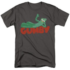 GUMBY ON LOGO Licensed Adult Men’s Graphic Tee Shirt SM-5XL